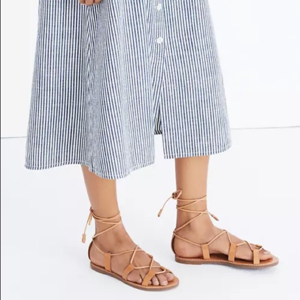 NWOT Madewell Boardwalk Lace Up Sandals Size 7.5
